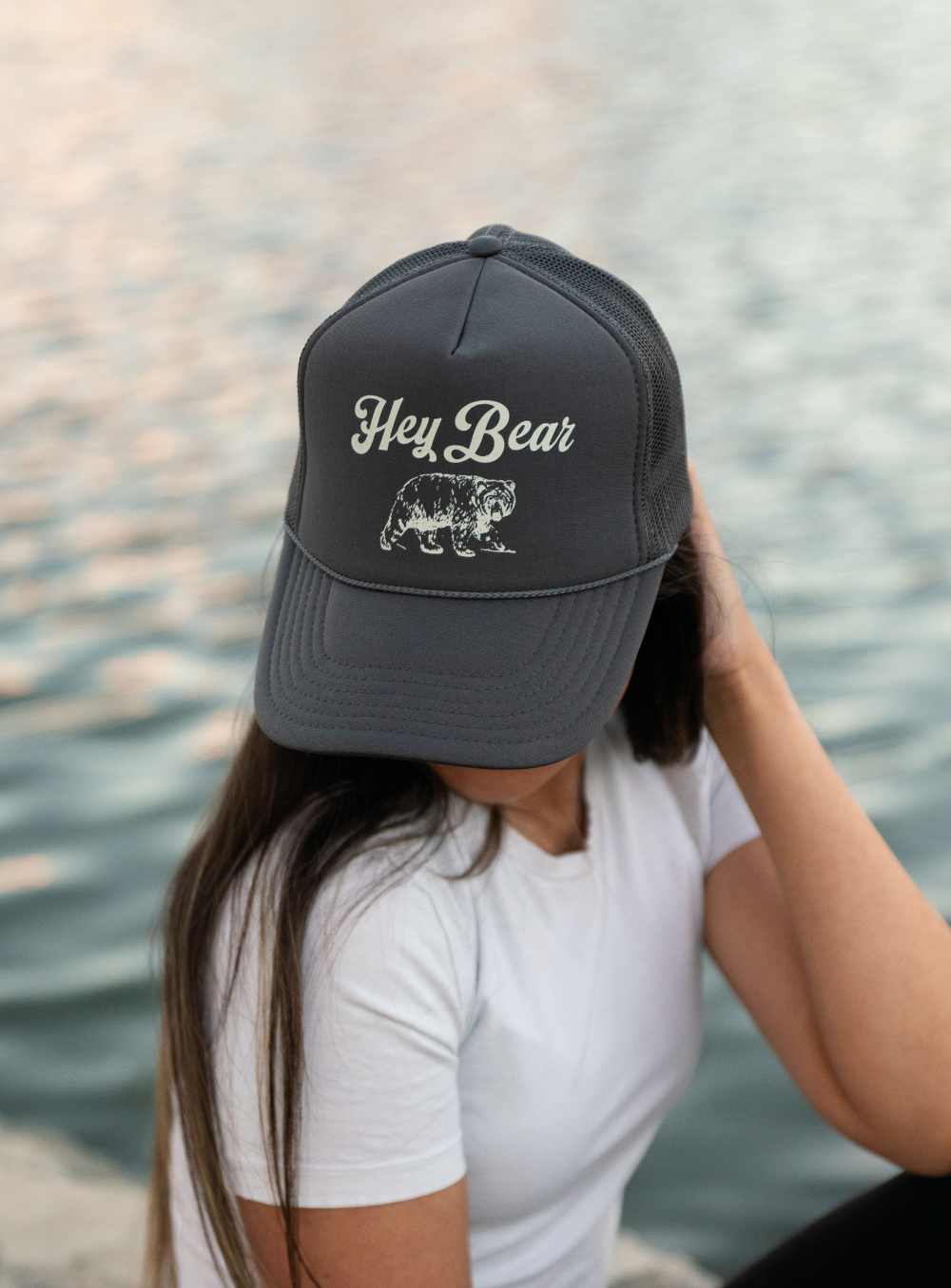 Hey Bear Trucker Hat - Aaria Tees