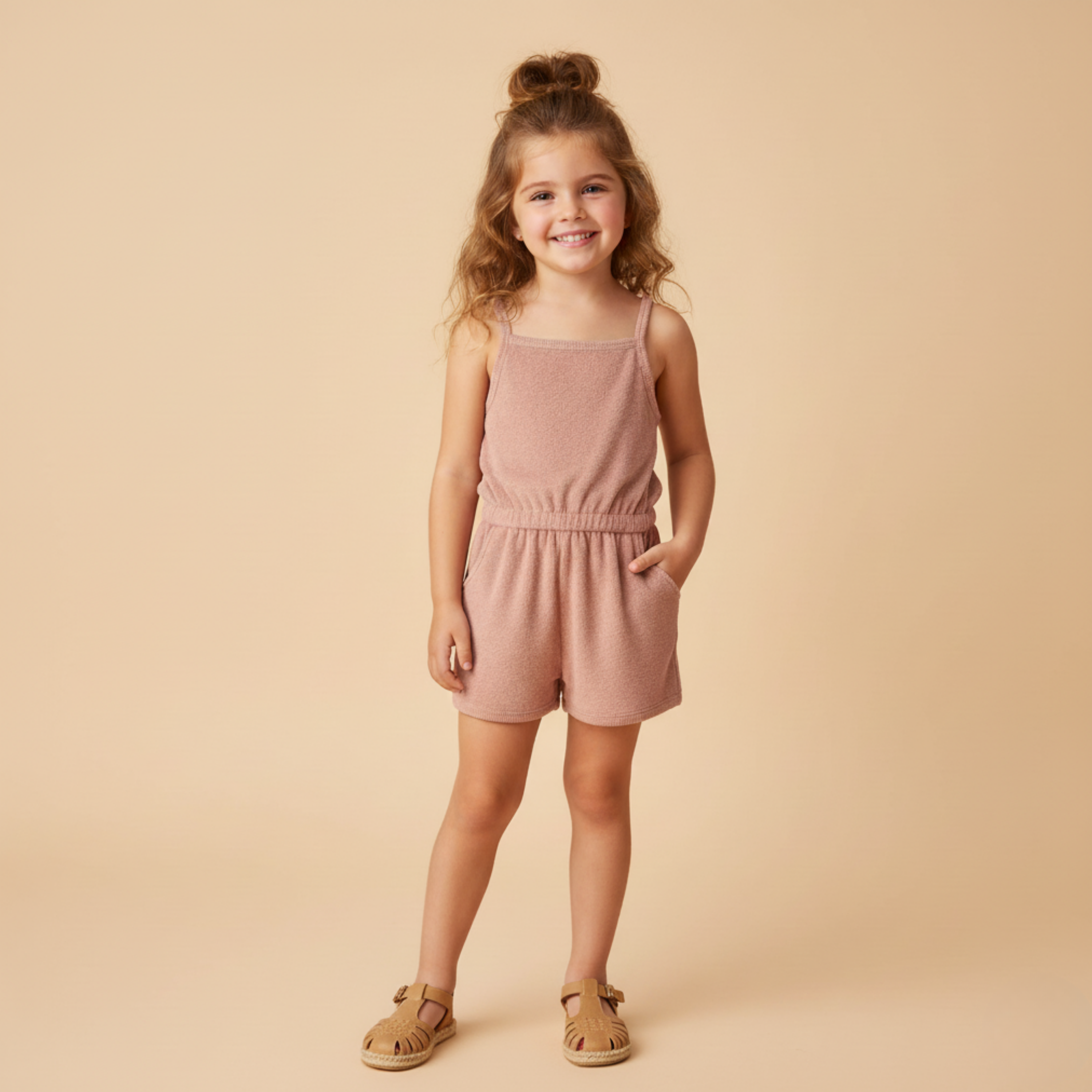 Organic Tank Romper - Clay - Aaria Tees Aaria Tees