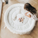 Macrame Organic Round Play Mat - Aaria Tees Aaria Tees