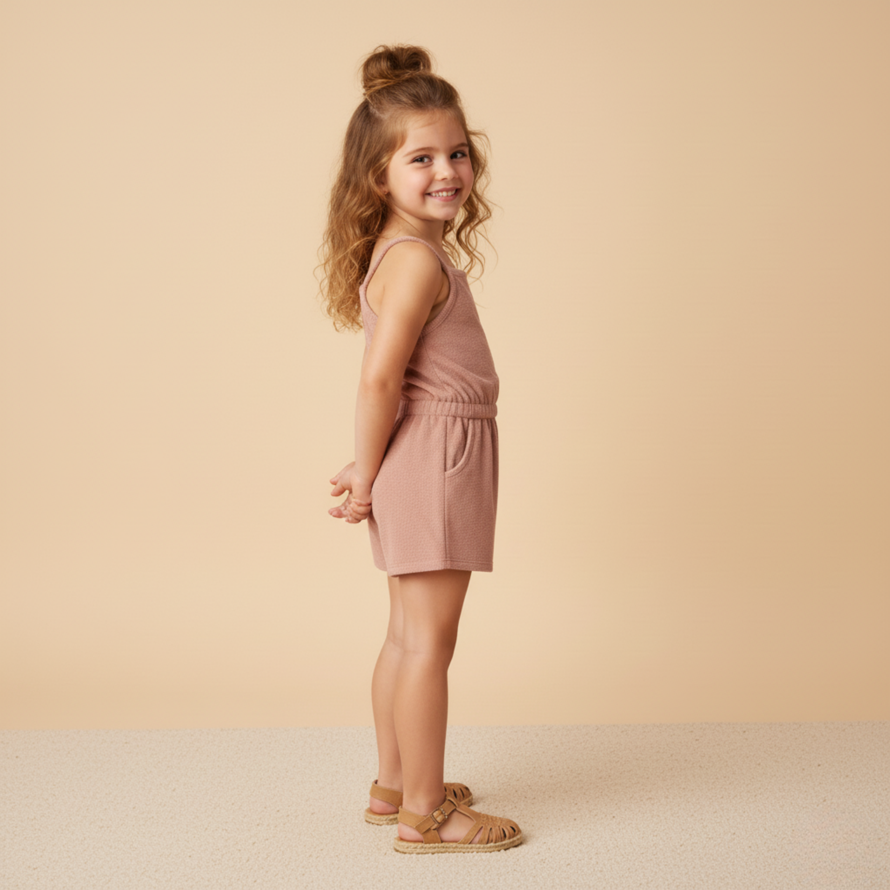 Organic Tank Romper - Clay - Aaria Tees Aaria Tees