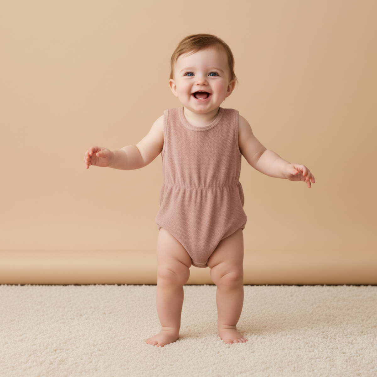 Organic Clinch Romper - Clay - Aaria Tees