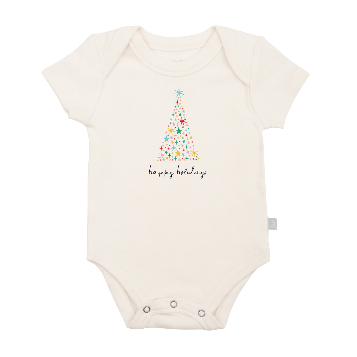 graphic bodysuit | happy holidays tree - Aaria Tees