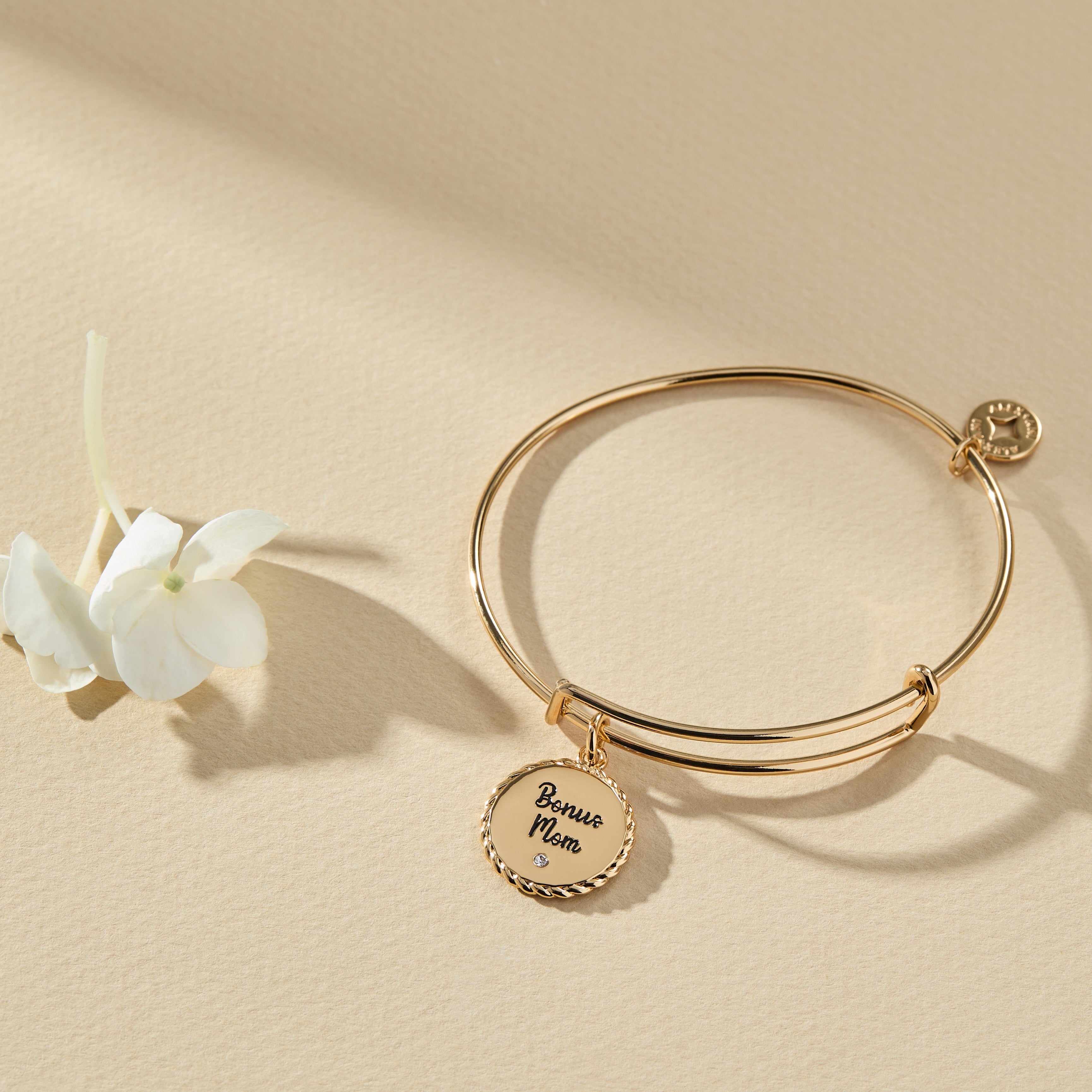 Bonus Mom 'Family Isn't Only Blessed By Name' Charm Bangle - Aaria Tees Aaria Tees