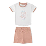 Organic Graphic Tee & Shorts Set - Beach Day - Aaria Tees Aaria Tees