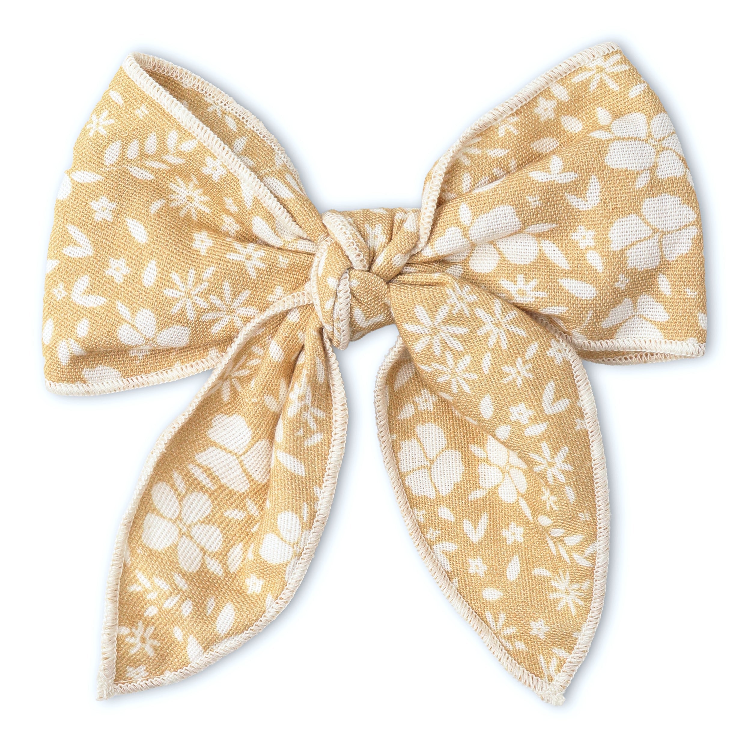 Organic Hair Bow Clip - Yellow Blossom - Aaria Tees Aaria Tees