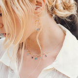 The Boho Mini Earring - Aquamarine and Iolite Aaria Tees