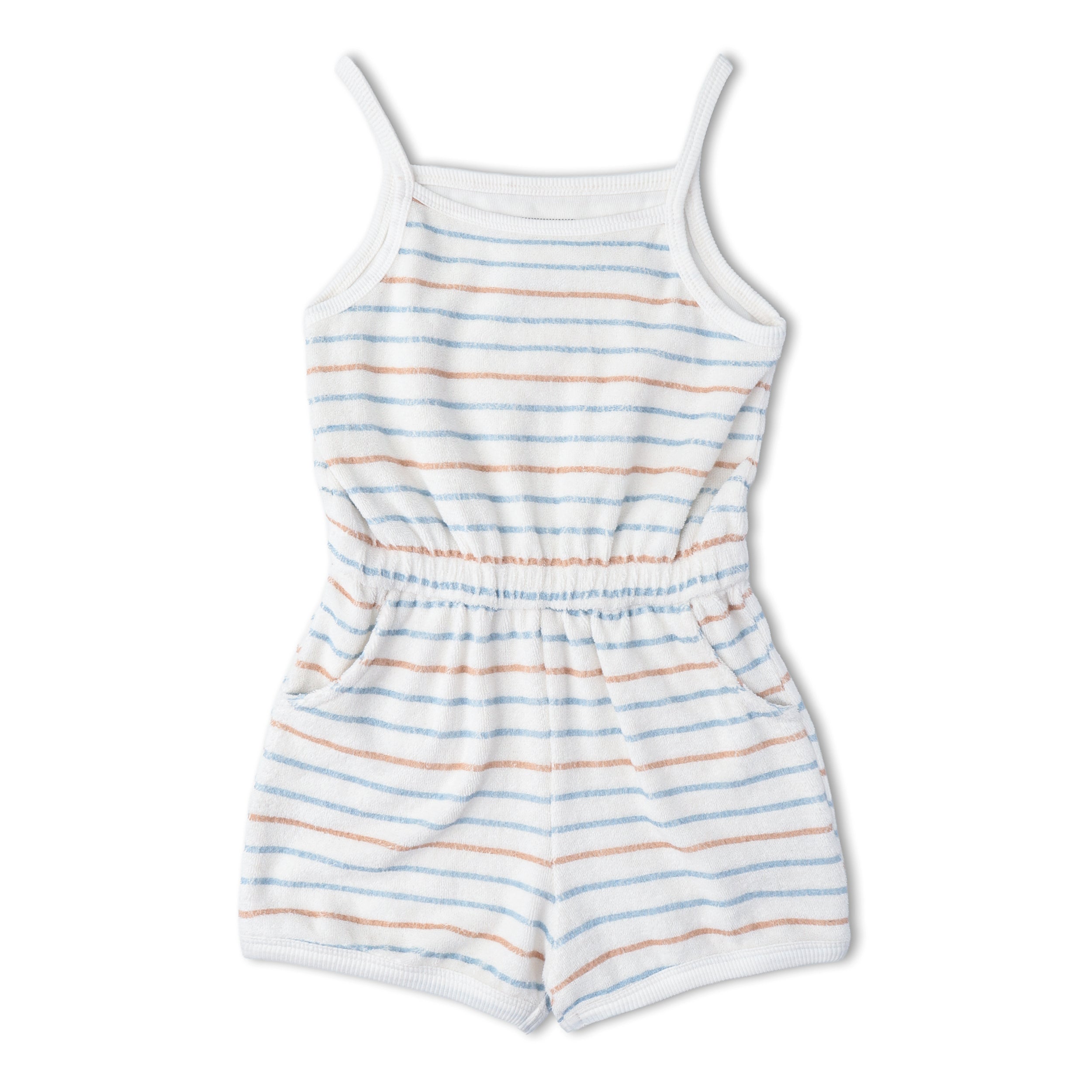 Organic Tank Romper - Cabana Stripes - Aaria Tees Aaria Tees