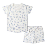 Organic Tee & Shorts Set - Coastal - Aaria Tees Aaria Tees