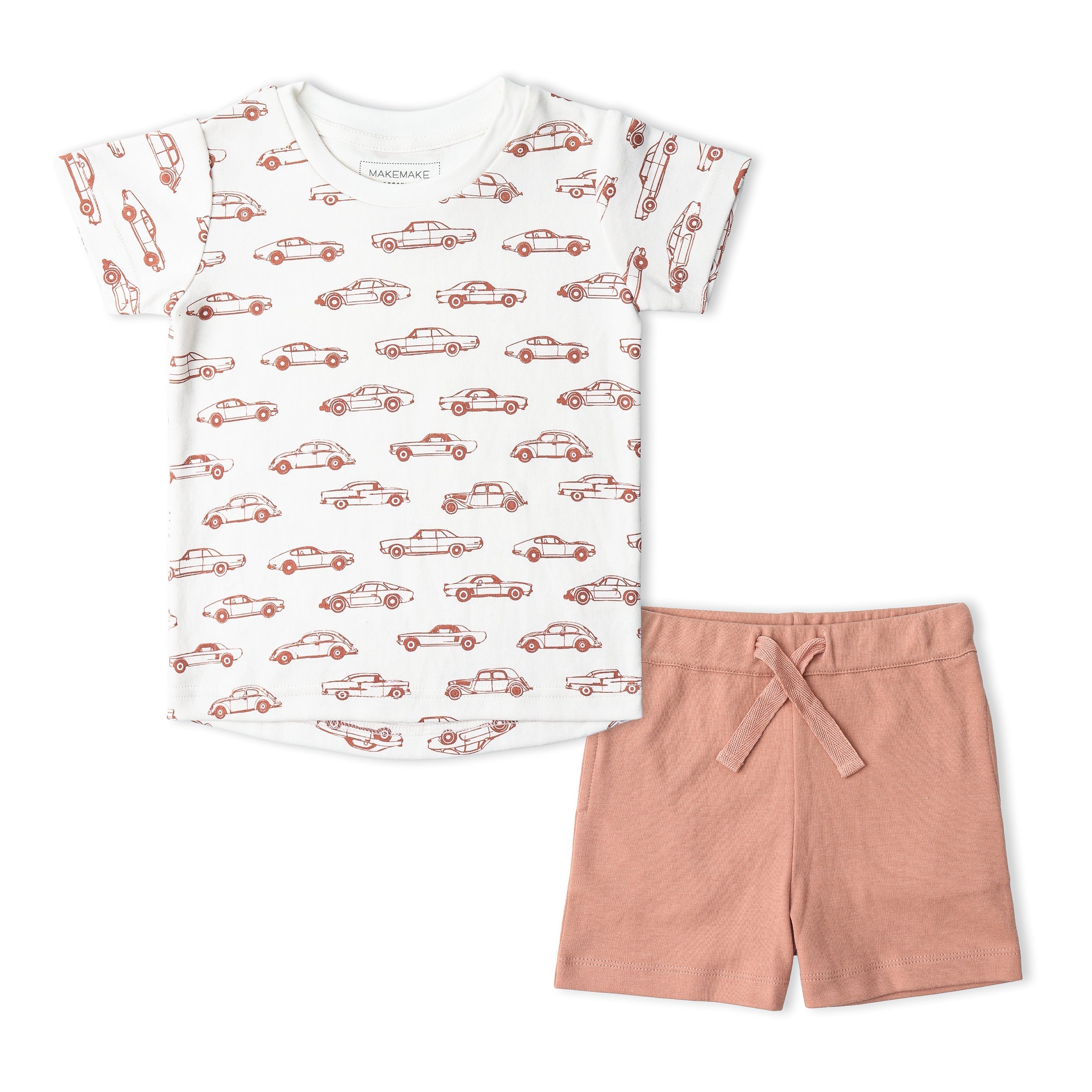 Organic Tee & Shorts Set - Cars - Aaria Tees Aaria Tees