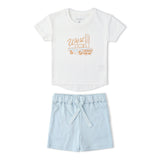 Organic Graphic Tee & Shorts Set - Wild West - Aaria Tees Aaria Tees