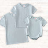 Blue blank basic t-shirt Adult Kids and baby bubble - Aaria Tees Aaria Tees