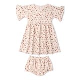 Organic Dolman Sleeve Dress - Cherry - Aaria Tees Aaria Tees