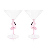 3D Flamingo Martini Glass Aaria Tees