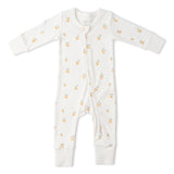 Organic 2-Way Zip Romper - Lemons - Aaria Tees Aaria Tees