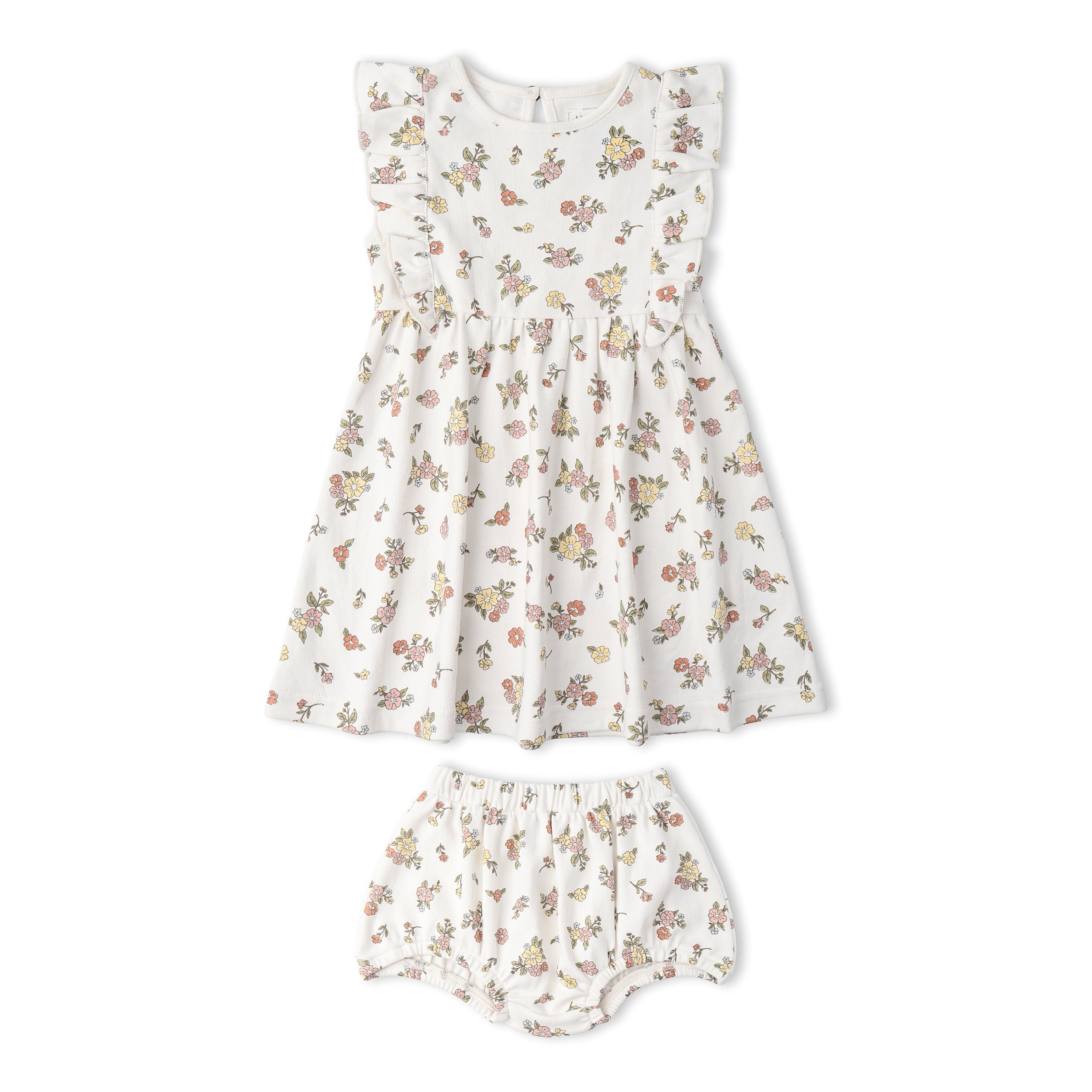 Organic Flutter Dress - Meadow - Aaria Tees Aaria Tees
