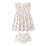 Organic Flutter Dress - Meadow - Aaria Tees Aaria Tees