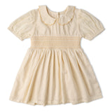 Organic Smocked Collar Dress - Butter Yellow - Aaria Tees Aaria Tees