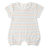 Organic Short Romper - Cabana Stripes - Aaria Tees Aaria Tees