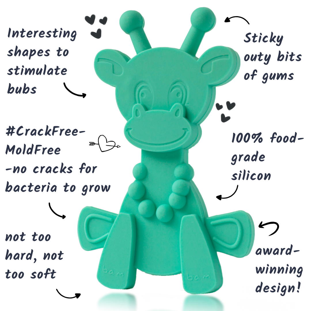 Little bamBAM Baby Teething Toy - Turquoise - Aaria Tees Aaria Tees