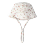 Organic Bucket Sun Hat - Blush Floral - Aaria Tees Aaria Tees
