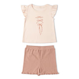 Organic Sleeveless Flutter Top & Shorts Set - Bows - Aaria Tees Aaria Tees