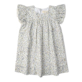 Organic Short Sleeve Flutter Dress - Tulle Floral - Aaria Tees Aaria Tees