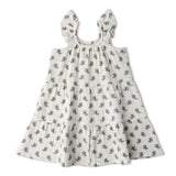Organic Ruffle Tiered Dress - Poppy - Aaria Tees Aaria Tees
