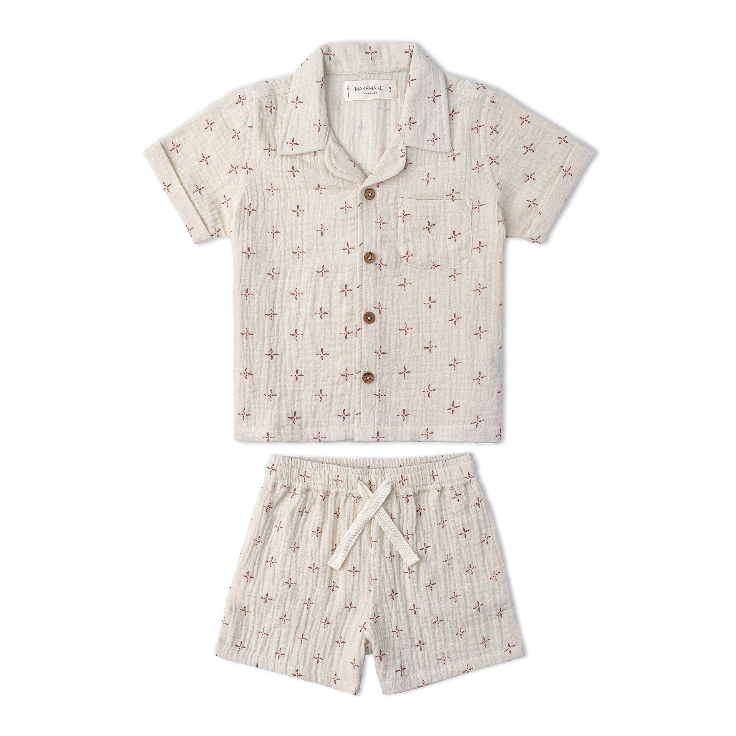 Organic Shirt & Shorts Set - Cross - Aaria Tees Aaria Tees