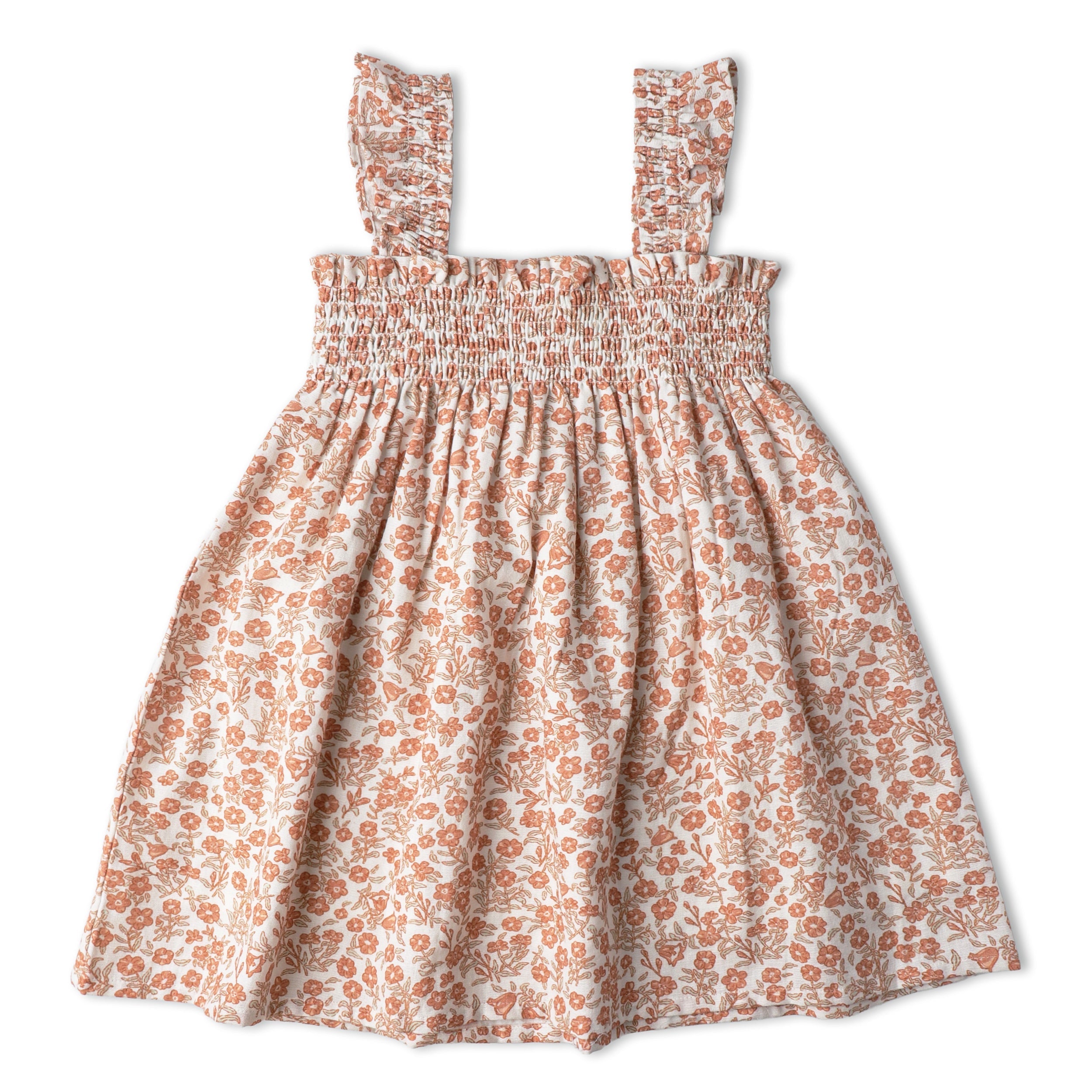 Organic Smocked Sundress - Sienna - Aaria Tees Aaria Tees