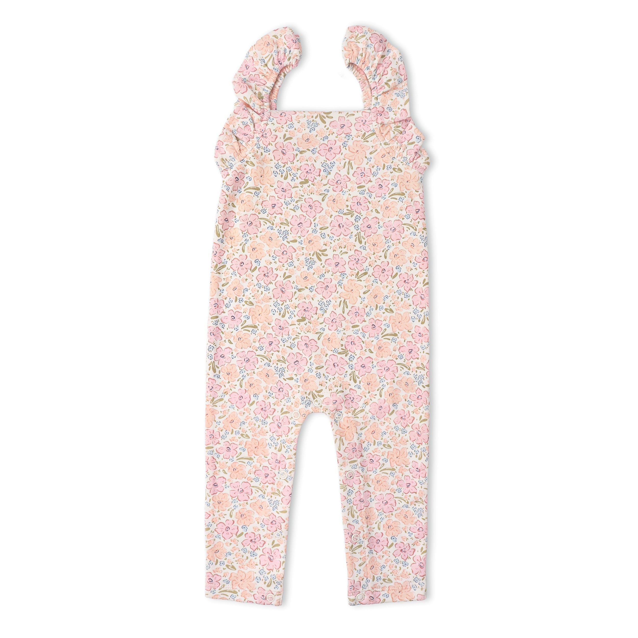 Organic Flutter Romper - Peony - Aaria Tees Aaria Tees