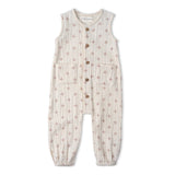 Organic Buttoned Jumpsuit - Cross - Aaria Tees Aaria Tees