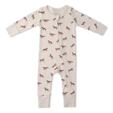Organic 2-Way Zip Romper - Horses - Aaria Tees Aaria Tees