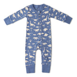 Organic 2-Way Zip Romper - Dino - Aaria Tees Aaria Tees