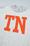 Light Grey TN TENNESSEE Double Printed Reversible Mock Neck Sweatshirt - Aaria Tees Aaria Tees