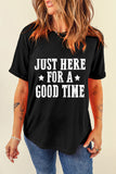 Women's Letter Graphic Tee Aaria Tees