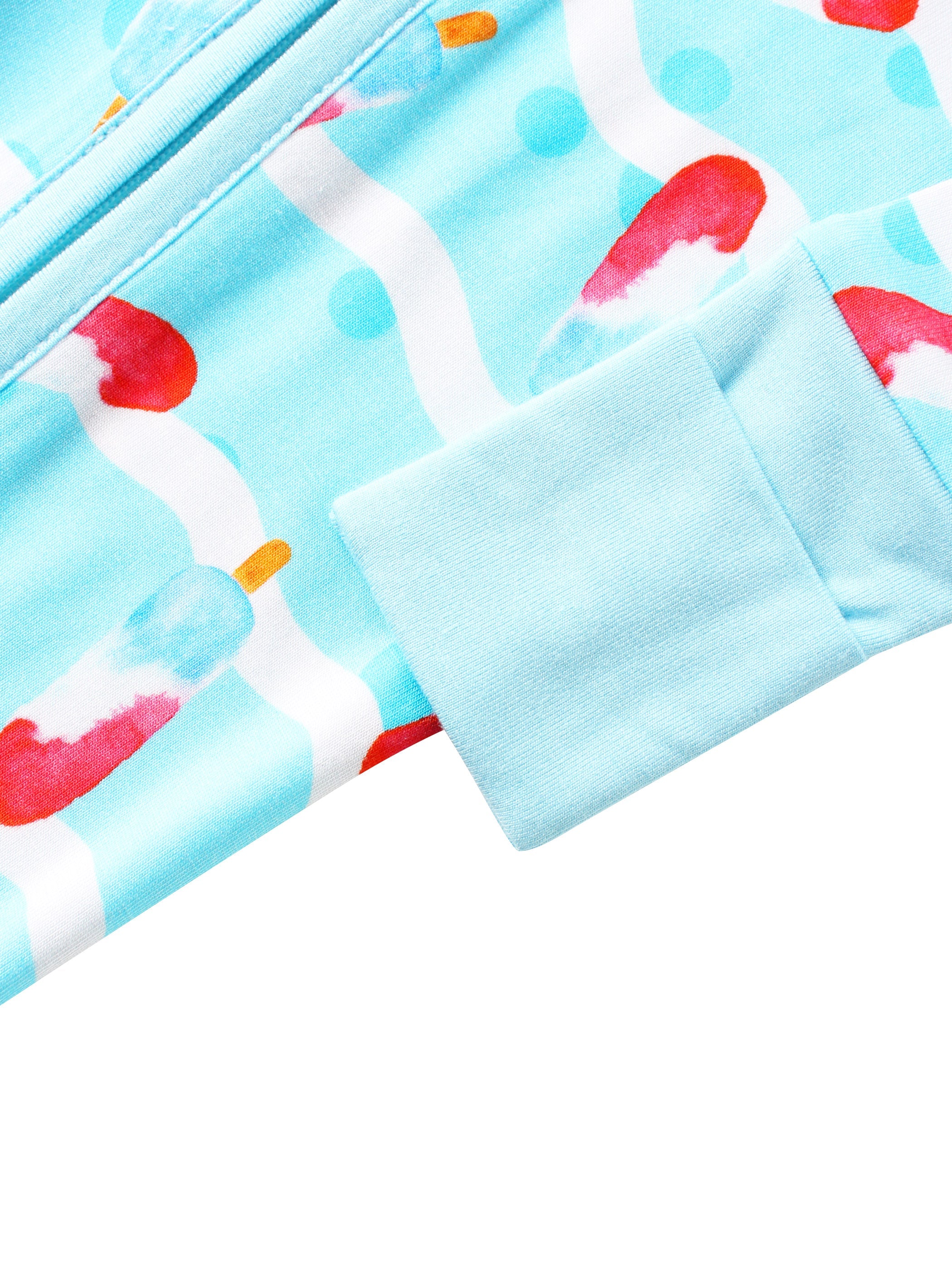 PoshTOT Ice Cream Bamboo Baby Convertible Zippy Romper - Aaria Tees Aaria Tees
