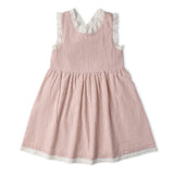 Organic Cross Back Dress - Coral Stripes - Aaria Tees Aaria Tees