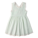 Organic Cross Back Dress - Basil Stripes - Aaria Tees Aaria Tees