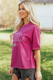 Rose Red AMERICA 1776 Graphic Mineral Wash Cotton Tee - Aaria Tees Aaria Tees