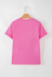 Sachet Pink Sequined Peppermint Pattern Christmas Custom T Shirt Aaria Tees