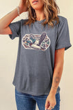 Gray Western Camo Mallard Graphic Tee Aaria Tees
