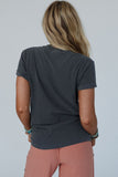 Dark Grey RISE WITH THE SUN Western Fashion Graphic Tee - Aaria Tees Aaria Tees