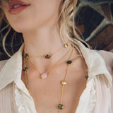 Pink Rose Quartz Pendant Necklace Aaria Tees