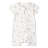 Organic Short Zip Romper - Ice Cream - Aaria Tees Aaria Tees
