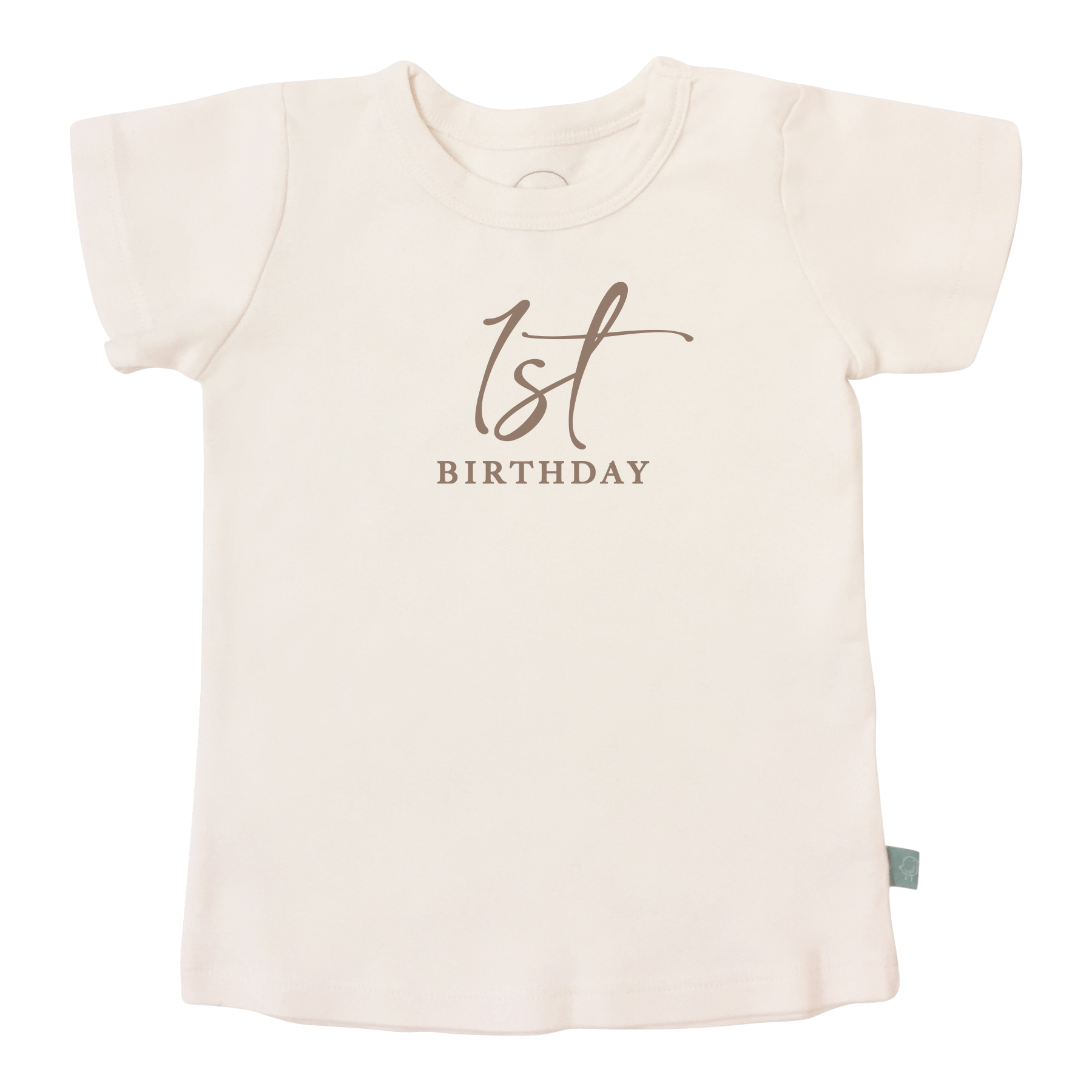 graphic tee | 1st birthday milestone taupe - Aaria Tees Aaria Tees