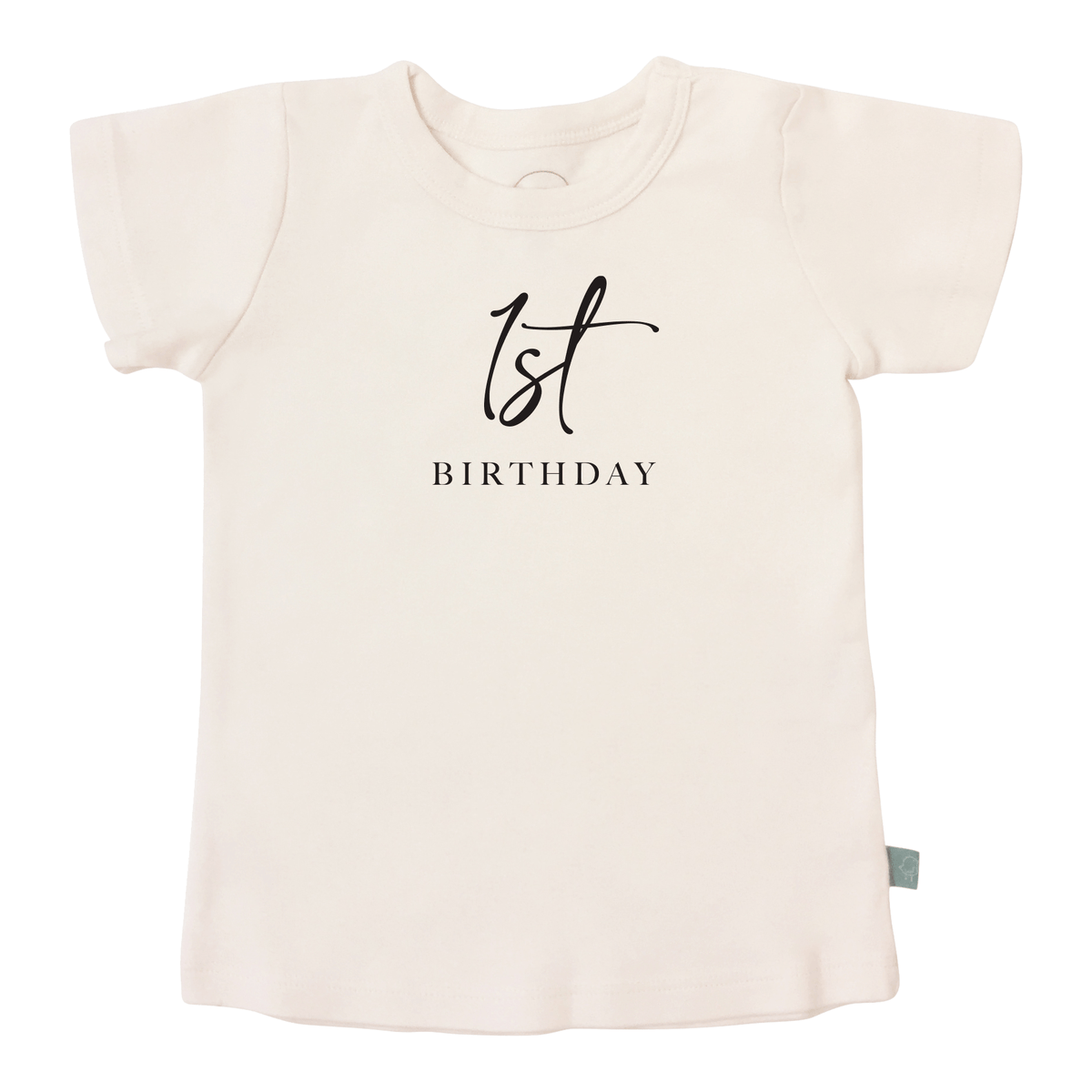 graphic tee | 1st birthday milestone charcoal - Aaria Tees