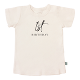 graphic tee | 1st birthday milestone charcoal - Aaria Tees Aaria Tees