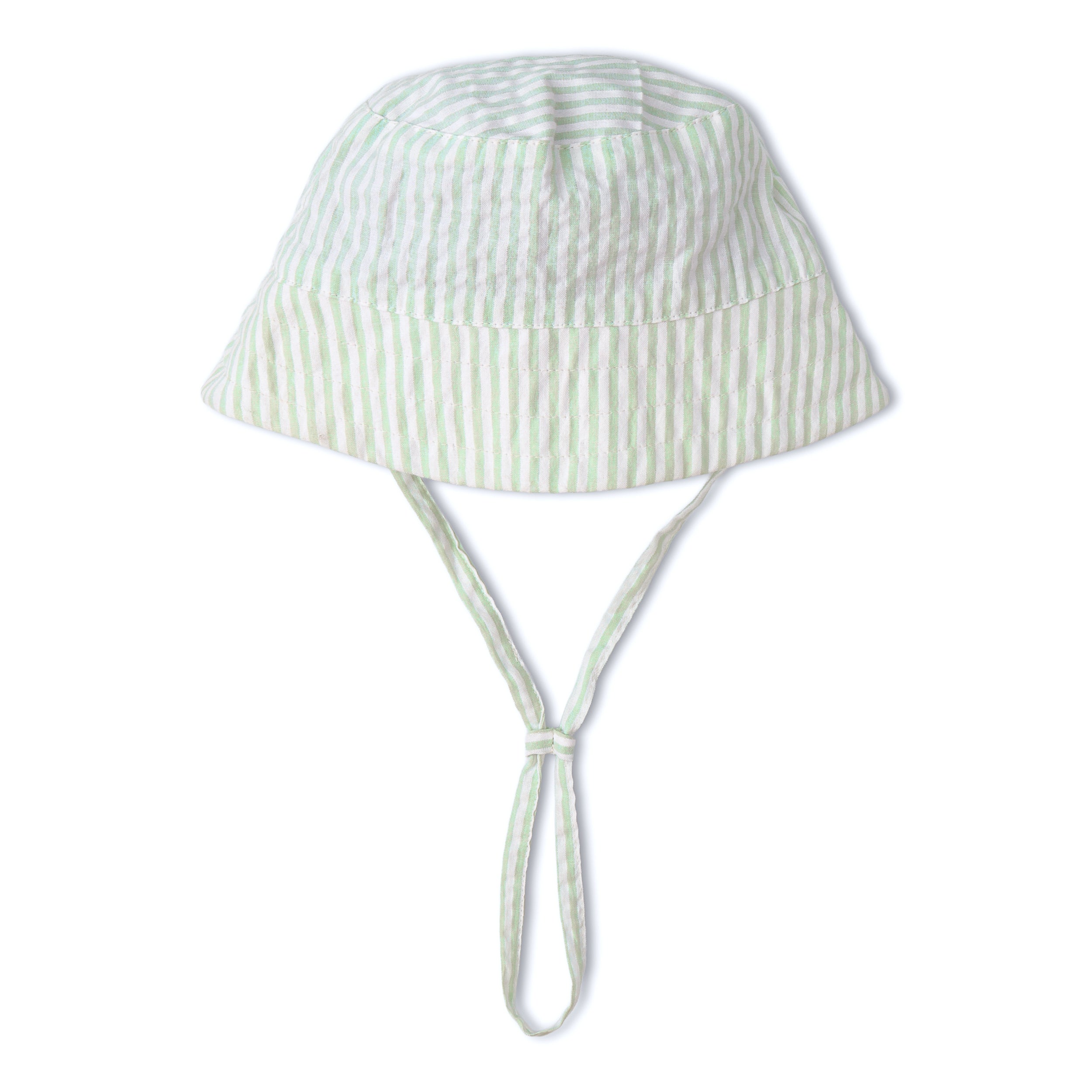 Organic Bucket Sun Hat - Basil Stripes - Aaria Tees Aaria Tees