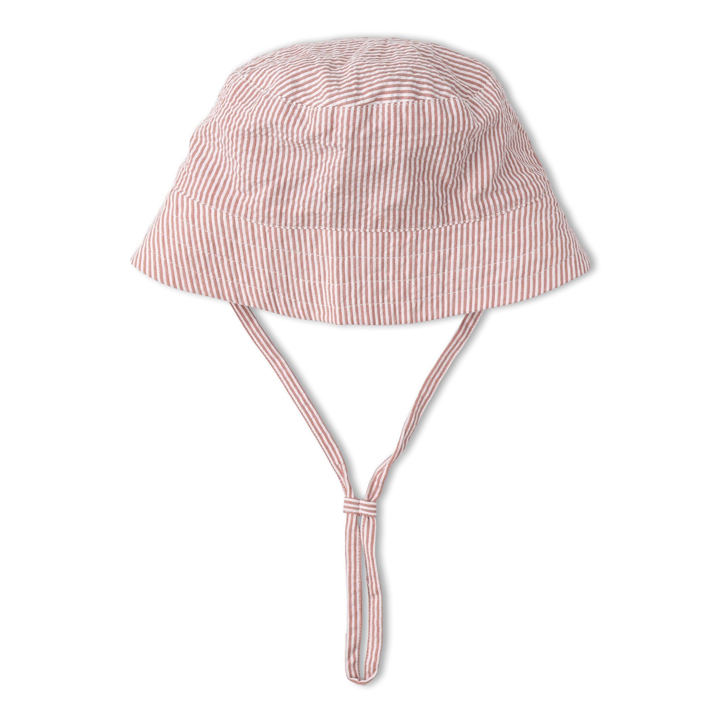 Organic Bucket Sun Hat - Coral Stripes - Aaria Tees Aaria Tees