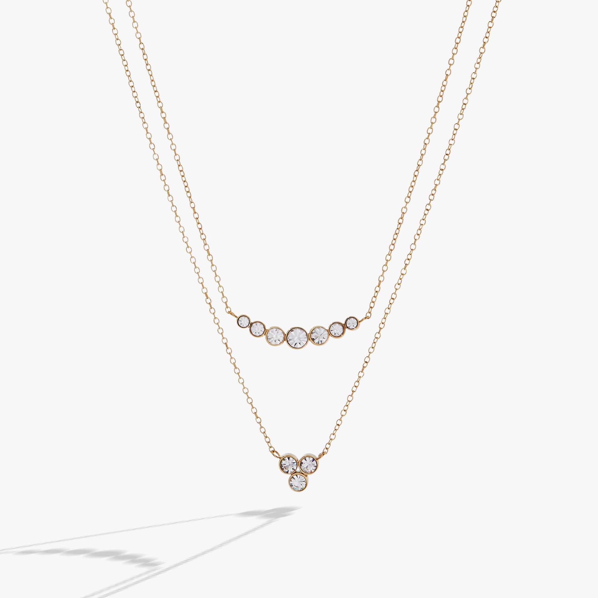 Double-Layer Crystal Necklace - Aaria Tees Aaria Tees